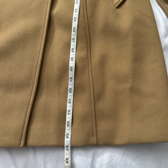 Khaki removable faux fur on collar and cuffs belted pea coat - Picture 12 of 13